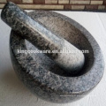 16,5 * 10 cm pedra granito inclinação frente almofariz e pilão